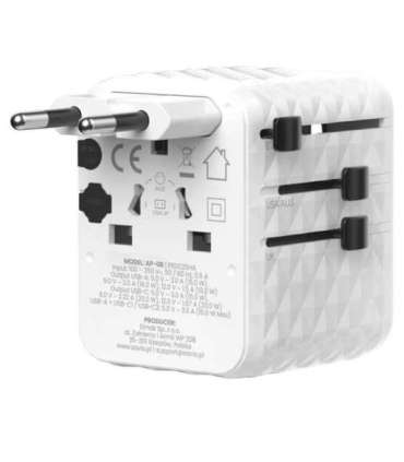 Savio AP-08 power adapter/inverter 20 W White