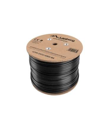 Lanberg LCU6-21CU-0305-BK networking cable Black 305 m Cat6 U/UTP (UTP) outdoor