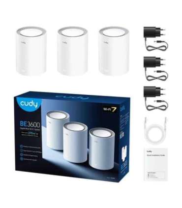 Cudy M3600 Dual-band (2.4 GHz / 5 GHz) Wi-Fi 7 (802.11be) White 3 Internal