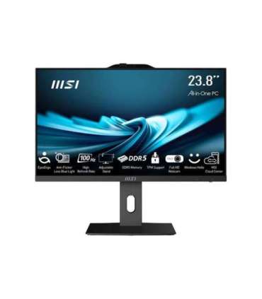 MSI AIO PRO AP242P 14M-649XEU i5-14400 23.8" IPS LED FHD Non-Touch Anti-Glare 16GB SSD512GB M.2 AX211 WiFi 6E NoOS Black