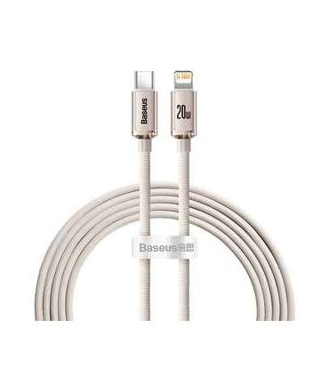 Kabel USB-C do iP Baseus Crystal Shine,  20W, 2m (różowy)