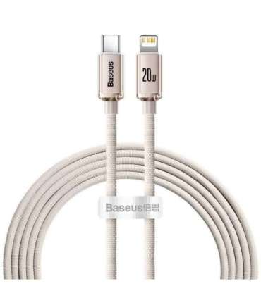 Kabel USB-C do iP Baseus Crystal Shine,  20W, 2m (różowy)