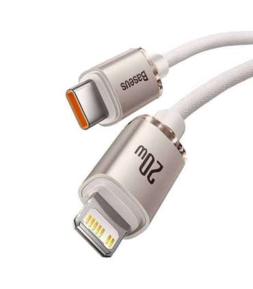 Kabel USB-C do iP Baseus Crystal Shine,  20W, 2m (różowy)