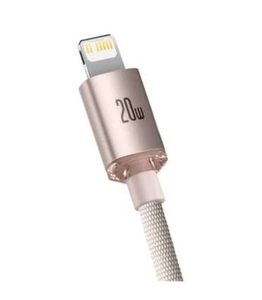 Kabel USB-C do iP Baseus Crystal Shine,  20W, 2m (różowy)