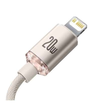Kabel USB-C do iP Baseus Crystal Shine,  20W, 2m (różowy)