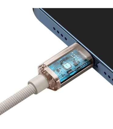 Kabel USB-C do iP Baseus Crystal Shine,  20W, 2m (różowy)