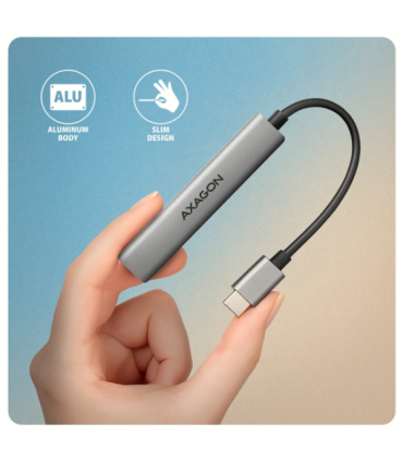 AXAGON ALU STRIP USB-C 4 port hub HUE-STC