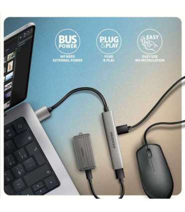 AXAGON ALU STRIP USB-A 4 port hub HUE-STA