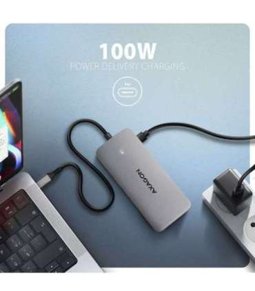 AXAGON USB-C 10Gbps DUAL 4K DISPLAY 7in1 hub HMC-CUB83X2