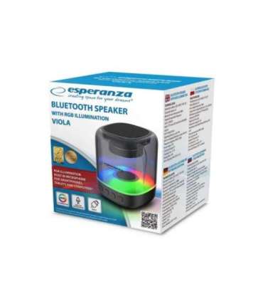 Esperanza EP154 BT FM LED RGB Speaker Black 3W