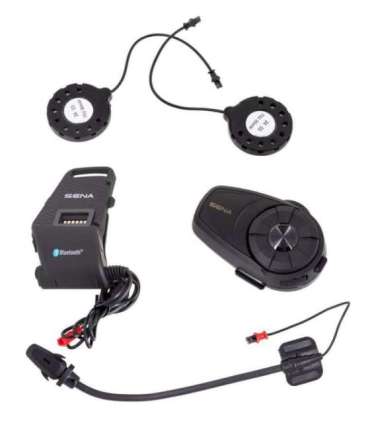 Sena 10S motorcycle intercom 4 channels 1600 m Black
