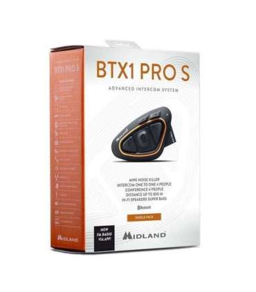 Motorbike Intercom Midland BTX1 PRO S-SINGLE