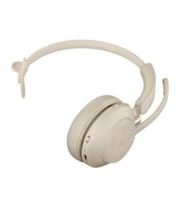 Jabra Evolve2 65 MS Mono Link380c - wireless over-ear headphones, beige