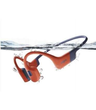 Shokz OpenSwim Pro Red wireless bone conduction headphones