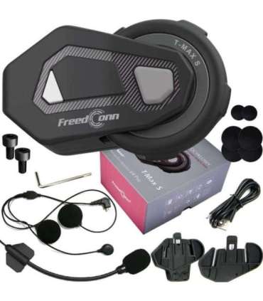 FREEDCONN T-MAX S V4 PRO SINGLE motorcycle intercom Black