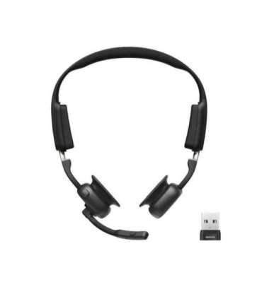 SHOKZ OpenMeet UC Wireless Bluetooth Bone Conduction Videoconferencing Headset with USB-A adapter