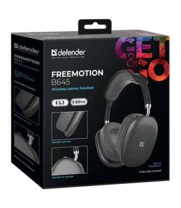 HEADPHONES DEFENDER BLUETOOTH FREEMOTION B645 BLACK