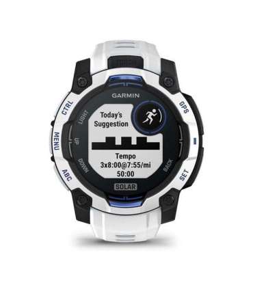 Garmin Instinct 2.29 cm (0.9") MIP 45 mm Digital 176 x 176 pixels Touchscreen Black, White GPS (satellite)