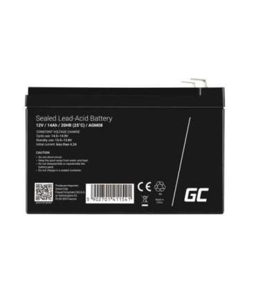 Green Cell AGM08 industrial rechargeable battery Sealed Lead Acid (VRLA) 14000 mAh 12 V