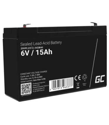 Green Cell AGM40 UPS battery Sealed Lead Acid (VRLA) 6 V 15 Ah