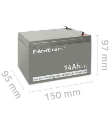 Qoltec 53045 AGM battery 12V 14Ah