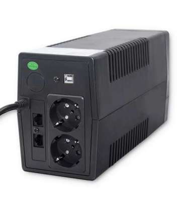 Qoltec Monolith uninterruptible power supply (UPS) Double-conversion (Online) 0.45 kVA 240 W 2 AC outlet(s)