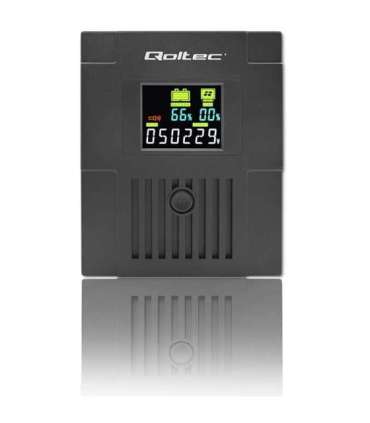 Qoltec 53770 uninterruptible power supply (UPS) Line-Interactive 1.5 kVA 900 W 2 AC outlet(s)