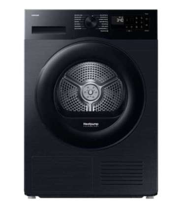 Samsung Dryer DV90DG52A0ABLE, black, SpaceMax, Higiene care, 9kg, A+++, heat pump, Black