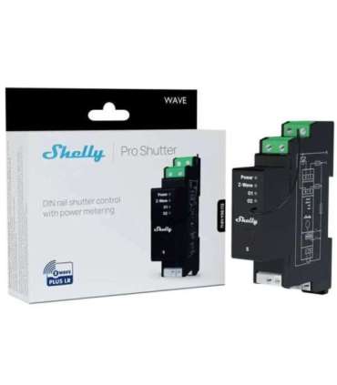 Inteligentny sterownik na szynę DIN Z-Wave Shelly Wave Pro Shutter LR