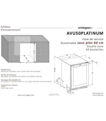 Wine cooler Avintage AVU50PLATINUM