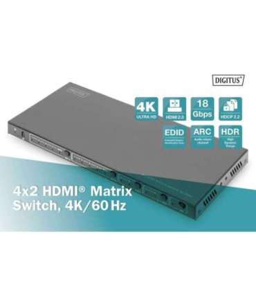 Digitus 4x2 HDMI Matrix Switch, 4K/60Hz DS-55509