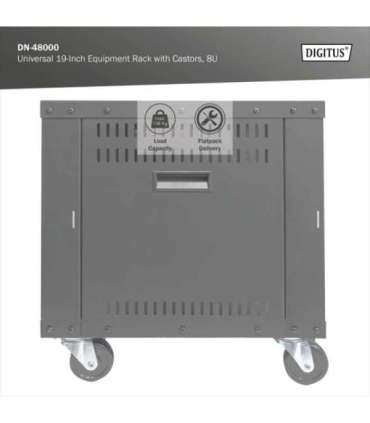 Digitus Universal 19-Inch Equipment Rack with Castors, 8U DN-48000