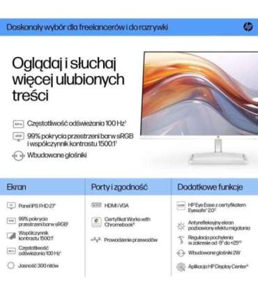 HP Series 5 27 inch FHD Monitor with Speakers - 527sa