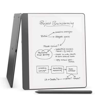 Ebook New Kindle Scribe - 2024 release 10.2” glare-free 16GB Wi-Fi (Without Lockscreen Ads) with Premium Pen Tungsten