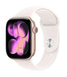 Apple Watch Series 11 (2025) GPS 46mm Rose Gold Alu Case, Light Blush Sport Band S/M EU MEV64