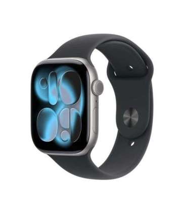 Apple Watch Series 11 (2025) GPS 46mm Space Gray Alu Case, Black Sport Band M/L EU MEV44