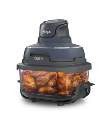 NINJA 4-in-1 Portable Glass Air Fryer FN101EUGY Crispi Power 1700 W Capacity 3.8 L Blue/Black