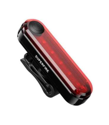 Superfire BTL01 rear bike light, USB, 230mAh