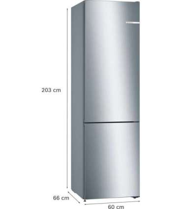 Bosch Serie 4 KGN39VIEB Fridge-Freezer Freestanding 368 L E Stainless Steel
