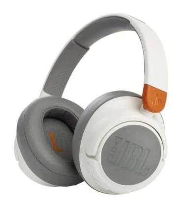 JBL JR460NC Bluetooth Wireless On-Ear Headphones for Kids with Noise Cancellation, White/ Brown EU