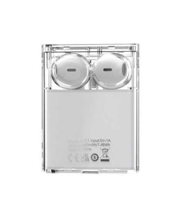 Joyroom Earphone IceLens Series Bluetooth True Wireless BT 5.3, TWS, AAC, SBC, HFP, A2DP, AVRCP, with LED Lights, White (JR-T