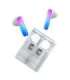 Joyroom Earphone IceLens Series Bluetooth True Wireless BT 5.3, TWS, AAC, SBC, HFP, A2DP, AVRCP, with LED Lights, White (JR-T