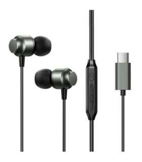Joyroom Earphone Wired In-Ear Headphones with Remote and Microphone, Type-C USB, Gray EU (JR-EC06)