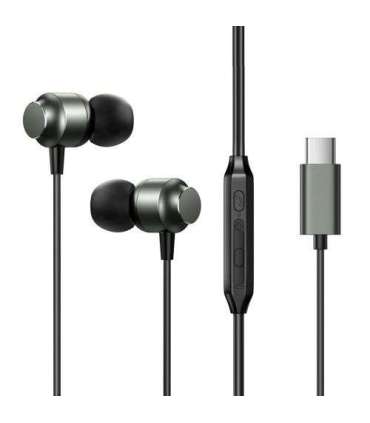 Joyroom Earphone Wired In-Ear Headphones with Remote and Microphone, Type-C USB, Gray EU (JR-EC06)