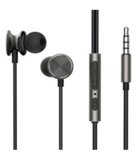 Joyroom Earphone Wired, In-Ear Headphones with Remote and Microphone, 3.5mm Jack, Dark Gray (JR-EW03)