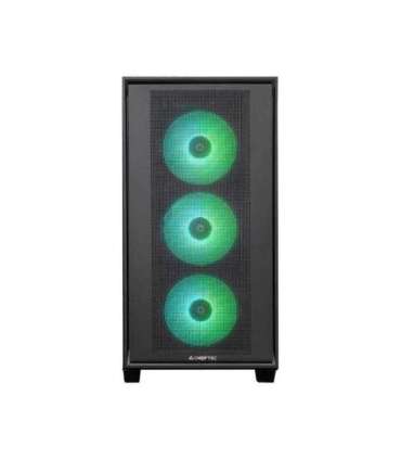 Case|CHIEFTEC|HUNTER 3|MidiTower|Case product features Transparent panel|Not included|ATX|EATX|MicroATX|MiniITX|Colour Black|