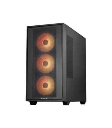 Case|CHIEFTEC|HUNTER 3|MidiTower|Case product features Transparent panel|Not included|ATX|EATX|MicroATX|MiniITX|Colour Black|