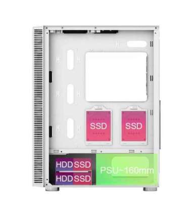 Case|MONTECH|X3 Glass|MidiTower|Case product features Transparent panel|Not included|ATX|MicroATX|MiniITX|Colour White|X3GLAS