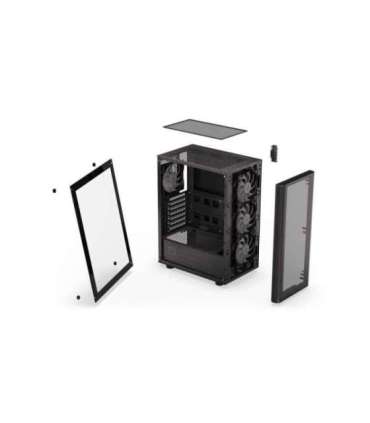 Case|ENDORFY|Ventum 200 ARGB|MidiTower|Case product features Transparent panel|Not included|ATX|MicroATX|MiniITX|Colour Black