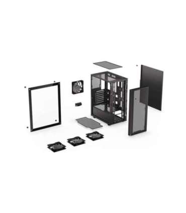 Case|ENDORFY|Ventum 200 ARGB|MidiTower|Case product features Transparent panel|Not included|ATX|MicroATX|MiniITX|Colour Black